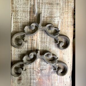 Antique Cast Iron Decor Two Pieces